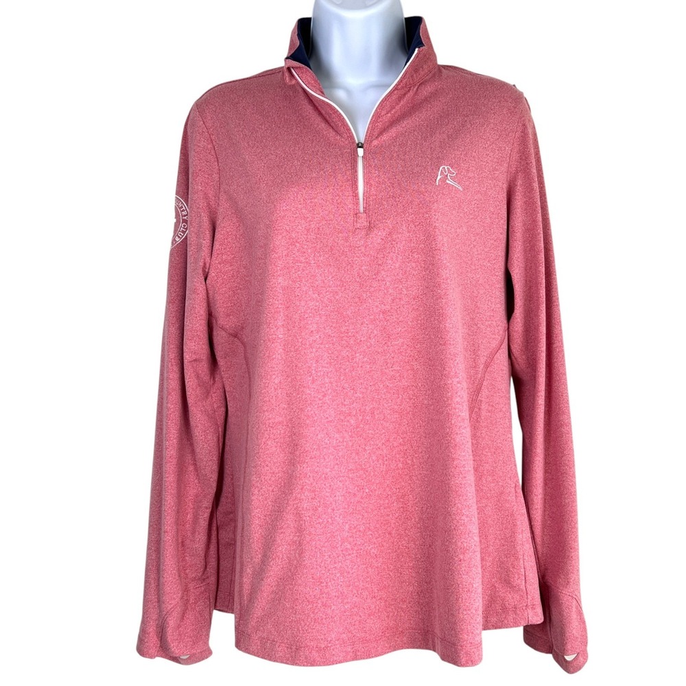 Rhoback Performance Q-Zip Pullover Size M Farmington Country Club Golf Preppy - Picture 2 of 10